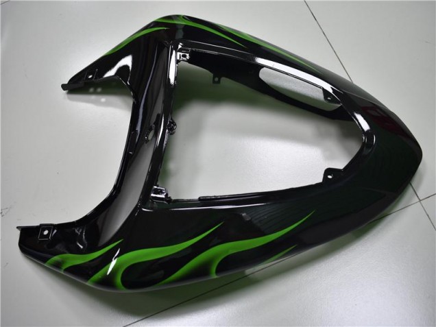 Carénage ZX10R 2006-2007 - Noir Vert Flamme Carénage ZX10R 2006-2007 - Noir Vert Flamme