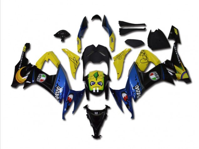 Carénage ZX10R 2008-2010 - Bleu Requin