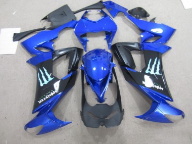 Carénage ZX10R 2008-2010 - Noir Bleu Monster