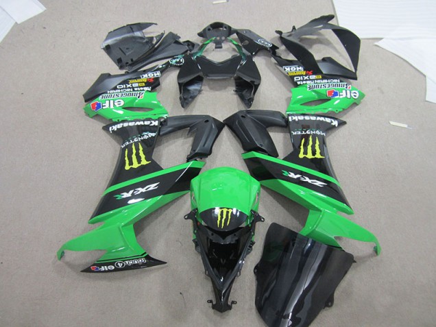 Carénage ZX10R 2008-2010 - Noir Vert Monster