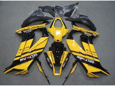 Carénage ZX10R 2011-2015 - Jaune Noir Delt Fin