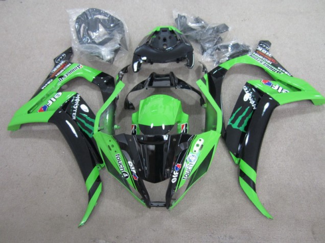 Carénage ZX10R 2011-2015 - Noir Vert Touch4 Monster Carénage ZX10R 2011-2015 - Noir Vert Touch4 Monster