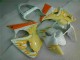 Carénage ZX6R 2000-2002 - Blanc Jaune Flamme Carénage ZX6R 2000-2002 - Blanc Jaune Flamme