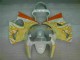 Carénage ZX6R 2000-2002 - Blanc Jaune Flamme Carénage ZX6R 2000-2002 - Blanc Jaune Flamme