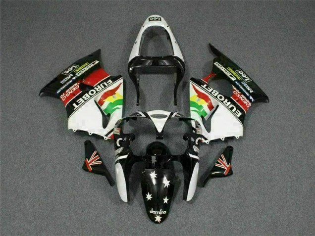 Carénage ZX6R 2000-2002 - Noir Blanc Eurobet Carénage ZX6R 2000-2002 - Noir Blanc Eurobet