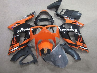 Carénage ZX6R 2003-2004 - Noir Orange Monster