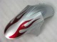 Carénage ZX6R 2005-2006 - Argent Rouge Flamme