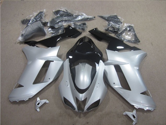 Carénage ZX6R 2007-2008 - Argent Noir Carénage ZX6R 2007-2008 - Argent Noir