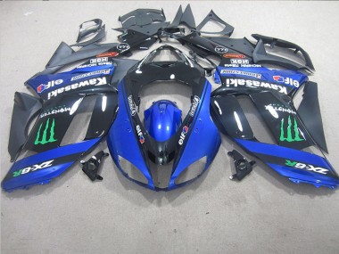 Carénage ZX6R 2007-2008 - Noir Bleu Monster