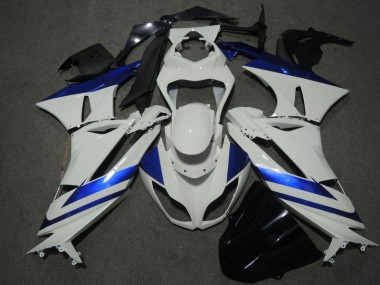Carénage ZX6R 2009-2012 - Blanc Bleu
