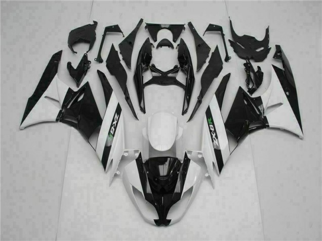 Carénage ZX6R 2009-2012 - Noir Blanc Carénage ZX6R 2009-2012 - Noir Blanc