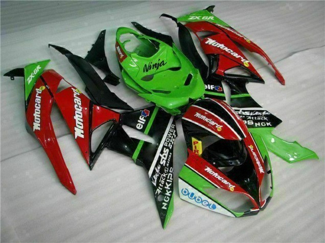Carénage ZX6R 2009-2012 - Noir Rouge Vert card Carénage ZX6R 2009-2012 - Noir Rouge Vert card