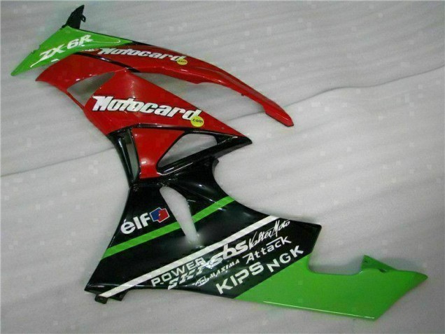 Carénage ZX6R 2009-2012 - Noir Rouge Vert card Carénage ZX6R 2009-2012 - Noir Rouge Vert card