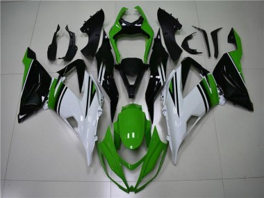 Carénage ZX6R 2013-2018 - Vert Blanc Noir