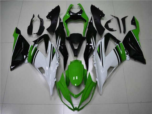 Carénage ZX6R 2013-2018 - Vert Blanc Noir Carénage ZX6R 2013-2018 - Vert Blanc Noir