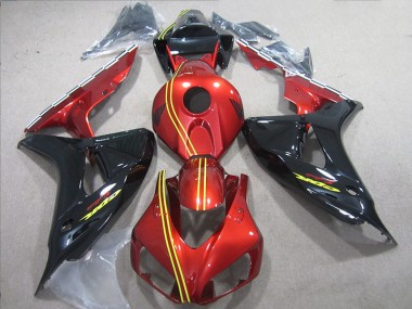 Carénages CBR 1000 RR 2006-2007 - Noir Rouge Jaune