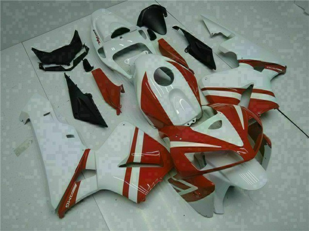 Carénages CBR 600 RR 2005-2006 - Blanc Rouge Carénages CBR 600 RR 2005-2006 - Blanc Rouge