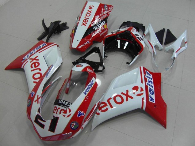 Carénages Ducati 848 1098 1198 2007-2014 - Blanc Rouge Xerox Carénages Ducati 848 1098 1198 2007-2014 - Blanc Rouge Xerox