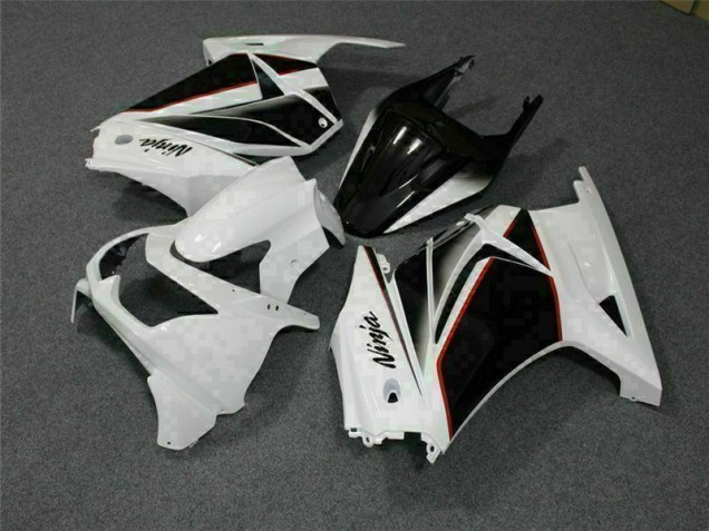 Carénages EX250 2008-2012 - Blanc Noir Ninja