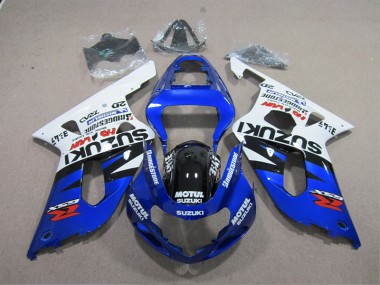 Carénages GSXR 600 K1 K2 K3 2001-2003 - Bleu Blanc Motul