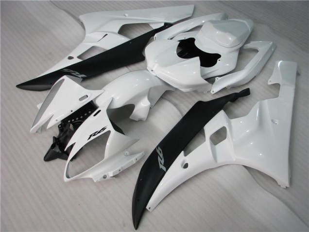 Carénages R6 2006-2007 - Blanc Noir Carénages R6 2006-2007 - Blanc Noir