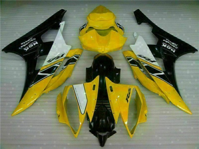 Carénages R6 2006-2007 - Jaune Noir Carénages R6 2006-2007 - Jaune Noir