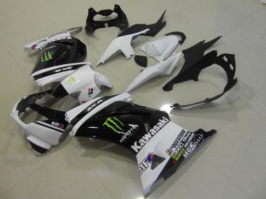 Carénages ZX 250R 2008-2012 - Noir Blanc Monster