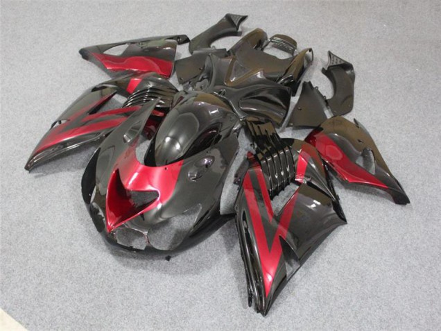 Carénages ZX14R ZZR 1400 2006-2011 - Noir Rouge Carénages ZX14R ZZR 1400 2006-2011 - Noir Rouge