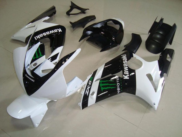 Carénages ZX6R 2003-2004 - Blanc Monster Carénages ZX6R 2003-2004 - Blanc Monster