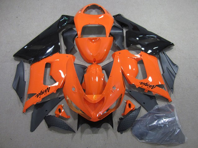 Carénages ZX6R 2005-2006 - Orange Noir Ninja