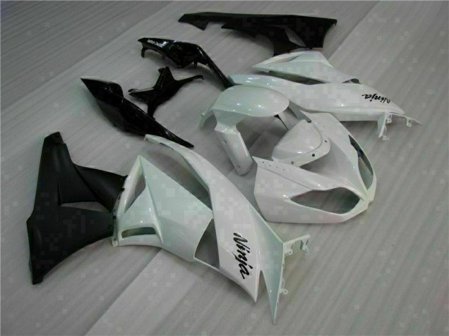 Carénages ZX6R 2009-2012 - Blanc Noir Carénages ZX6R 2009-2012 - Blanc Noir