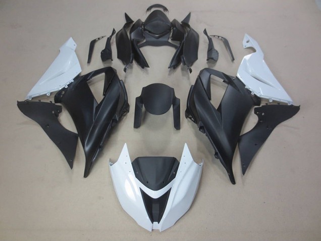 Carénages ZX6R 2013-2018 - Noir Blanc Carénages ZX6R 2013-2018 - Noir Blanc