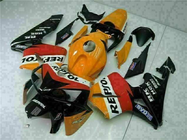 Carrosserie CBR 600 RR 2005-2006 - Orange Noir Repsol Carrosserie CBR 600 RR 2005-2006 - Orange Noir Repsol