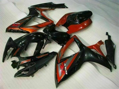 Carrosserie GSXR 600 / 750 K6 2006-2007 - Noir Rouge