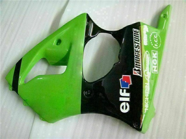 Kit Carénages Complet ZX6R 2000-2002 - Vert Noir Kit Carénages Complet ZX6R 2000-2002 - Vert Noir