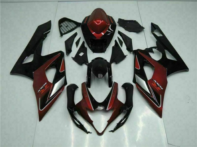 Kit Carénages & Plastique GSXR 1000 K5 2005-2006 - Rouge Noir Kit Carénages & Plastique GSXR 1000 K5 2005-2006 - Rouge Noir