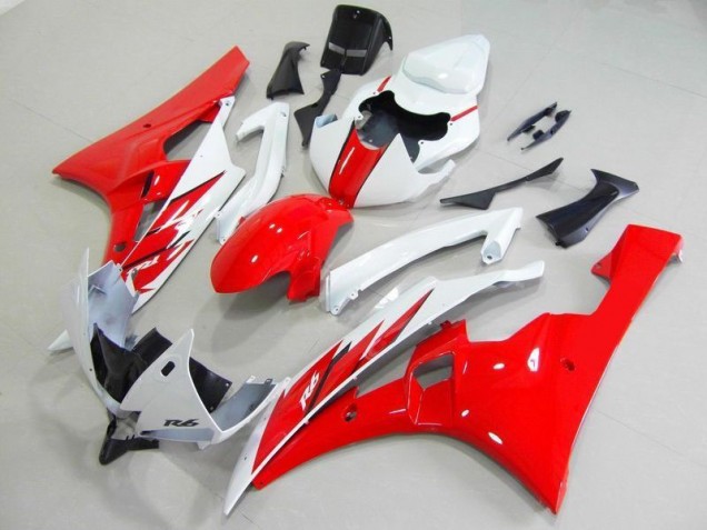 Kit Carénages & Plastique R6 2006-2007 - Rouge Blanc